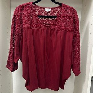 Garnet Hill Lacework Top